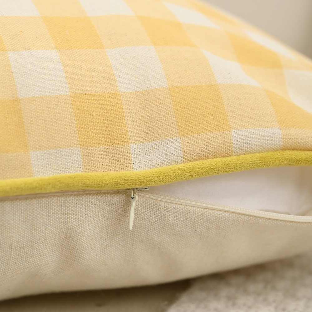 Sweet Polka Dot & Floral Cushion Cover 18x18 Inch Cotton Linen - Image 6