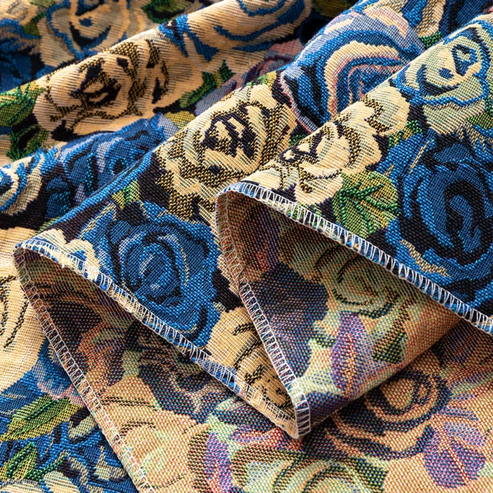 Floral Jacquard Fabric Canvas – 59"x39" DIY Upholstery & Sewing Cloth - Image 5