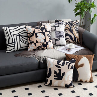 Modern Geometric Pattern Throw Pillow Cover 18x18 Inch Decorative Cushion Case