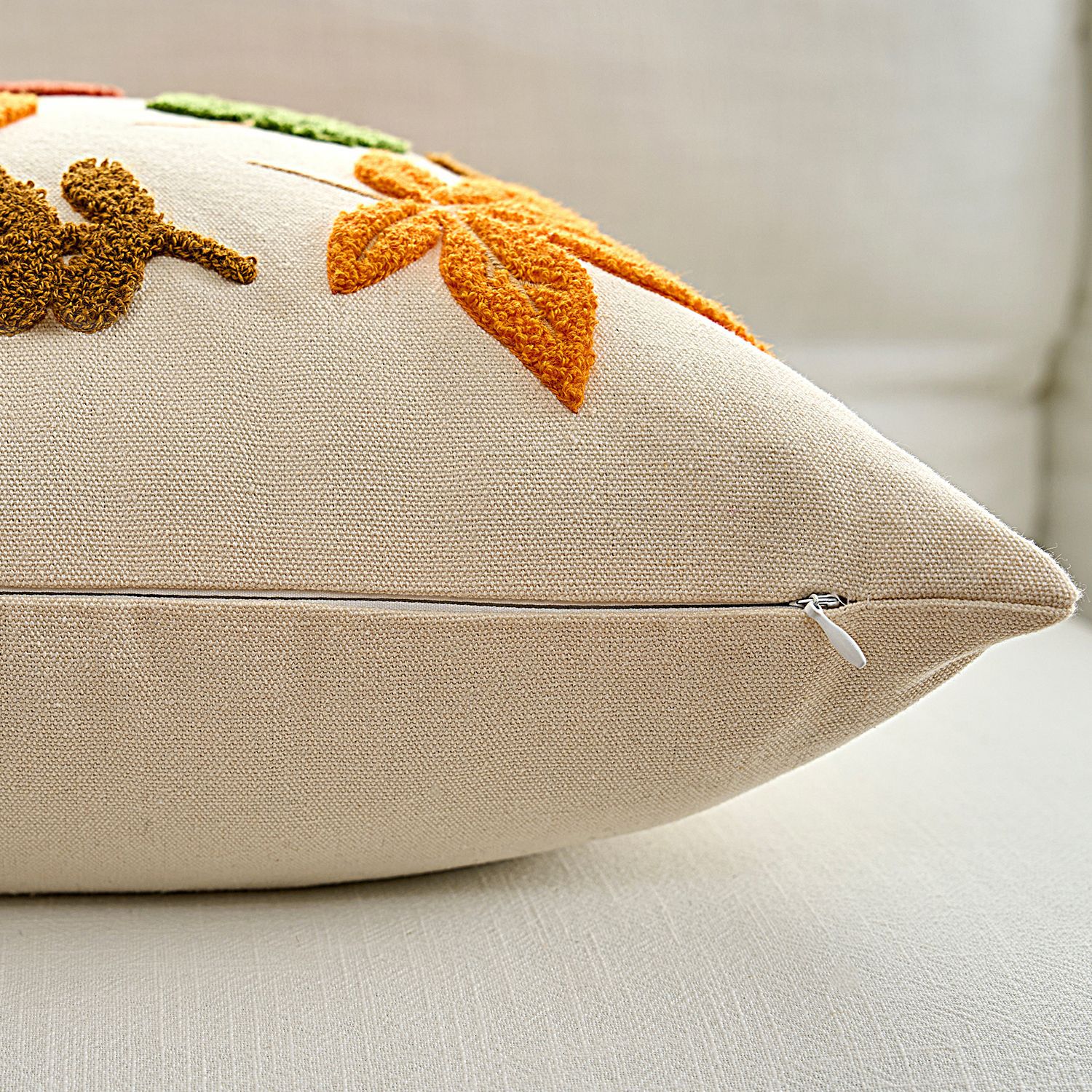 Pumpkin & Maple Leaf Throw Pillow Covers - Festive Cushion Cases - Image 5