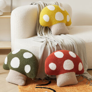 Cozy Plush Mushroom-Shaped Pillow - Charming Home Decor Accent