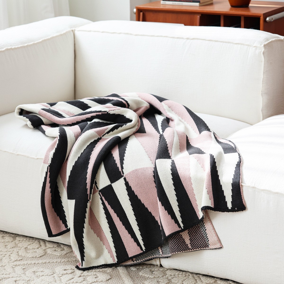 Cozy Geometric Weighted Throw Blanket - Perfect for Fall & Winter - Image 6