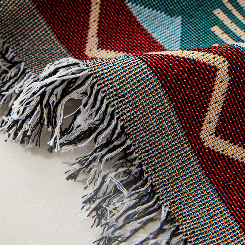 Boho Cotton Linen Sofa Cover - Versatile Ethnic Style Blanket - Image 6