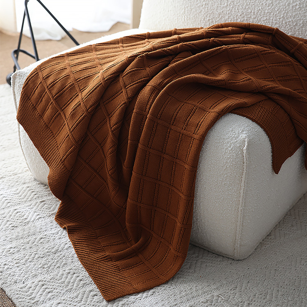 Thick Knitted Wool Cover Blanket - Stylish and Multifunctional - Image 3