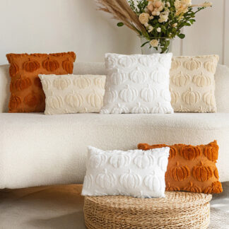 Cozy Autumn Pumpkin Plush Pillowcase - Warm Seasonal Decor