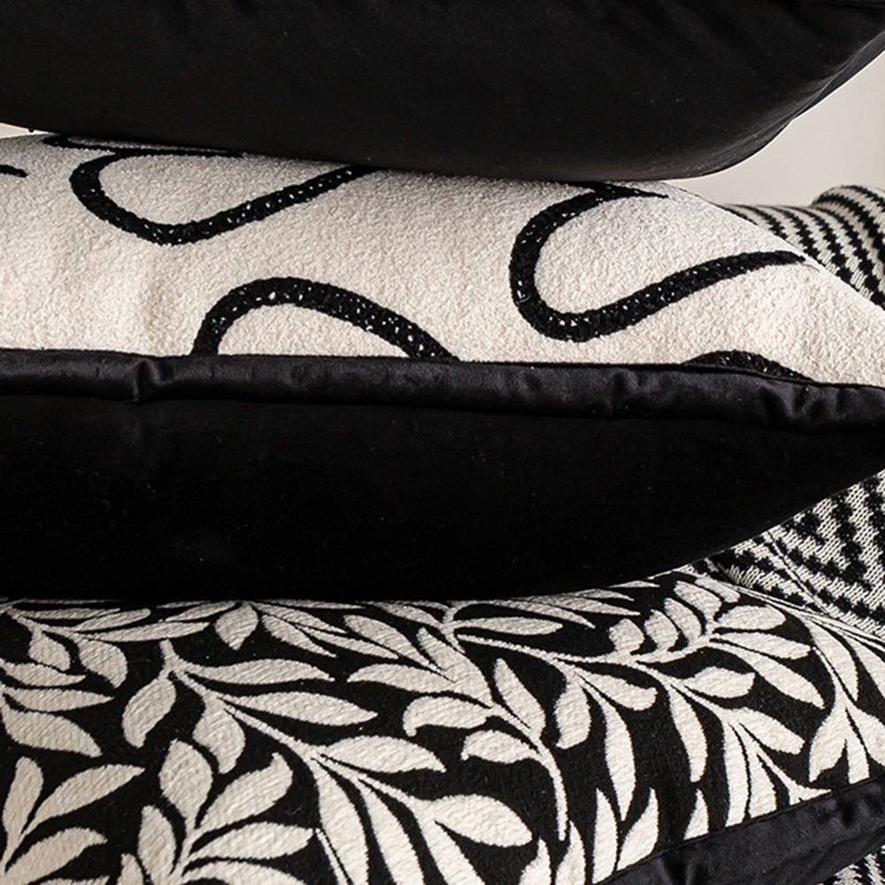 Chic Black & White Throw Pillowcase - Stylish Home Decor - Image 6
