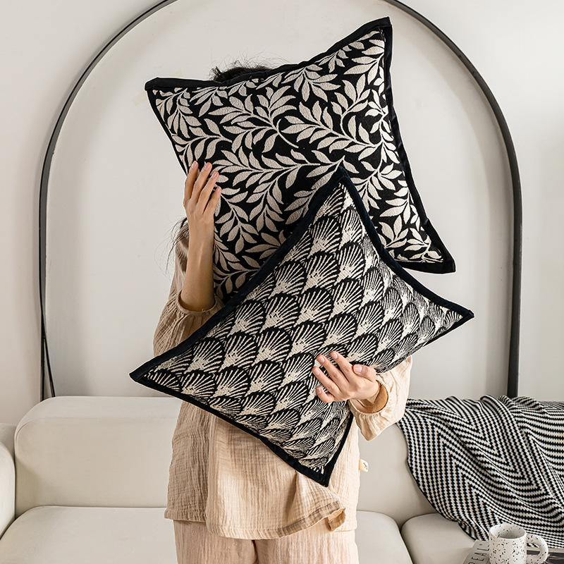 Chic Black & White Throw Pillowcase - Stylish Home Decor - Image 5