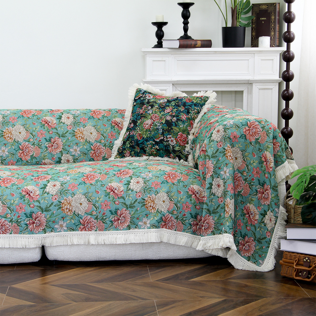 Jacquard Floral Sofa Cover - Stylish and Multifunctional Protection - Image 5