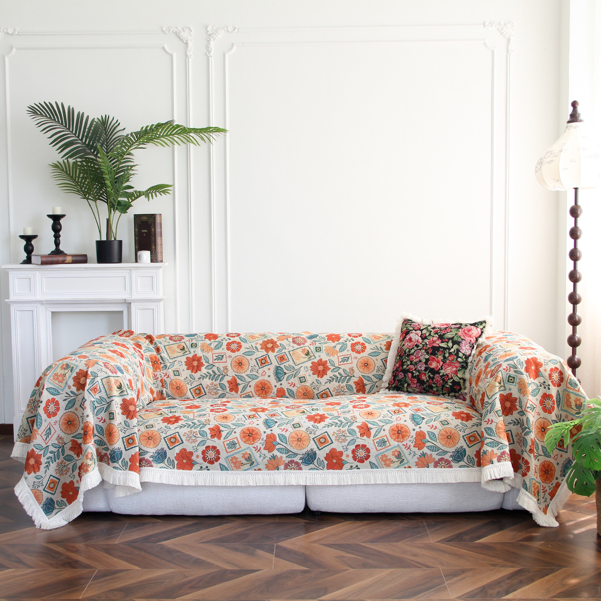 Jacquard Floral Sofa Cover - Stylish and Multifunctional Protection - Image 2