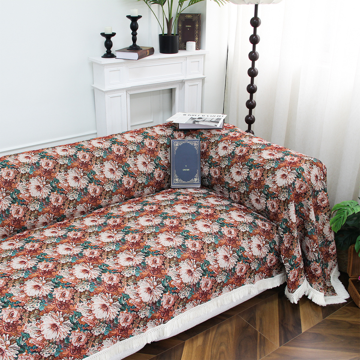 Jacquard Floral Sofa Cover - Stylish and Multifunctional Protection - Image 4