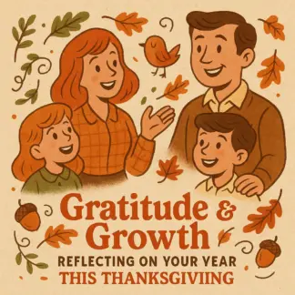 Gratitude & Growth: Reflecting on Your Year This Thanksgiving | Digital eBook Guide for Self-Reflection, Gratitude Journaling, and Personal Growth | How to Reflect on the Year During Thanksgiving