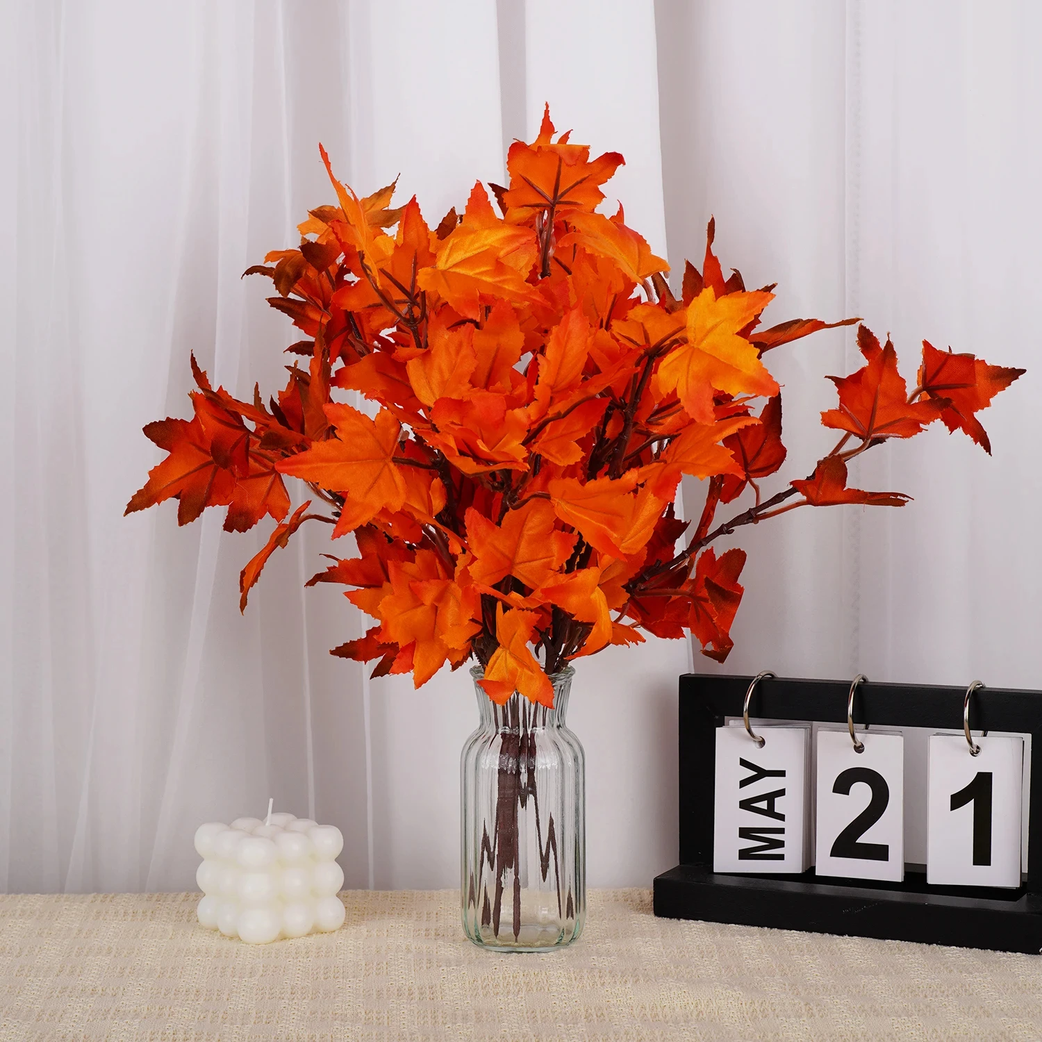 Artificial Maple Leaf Garland - Autumn Harvest & Thanksgiving Décor - Image 2