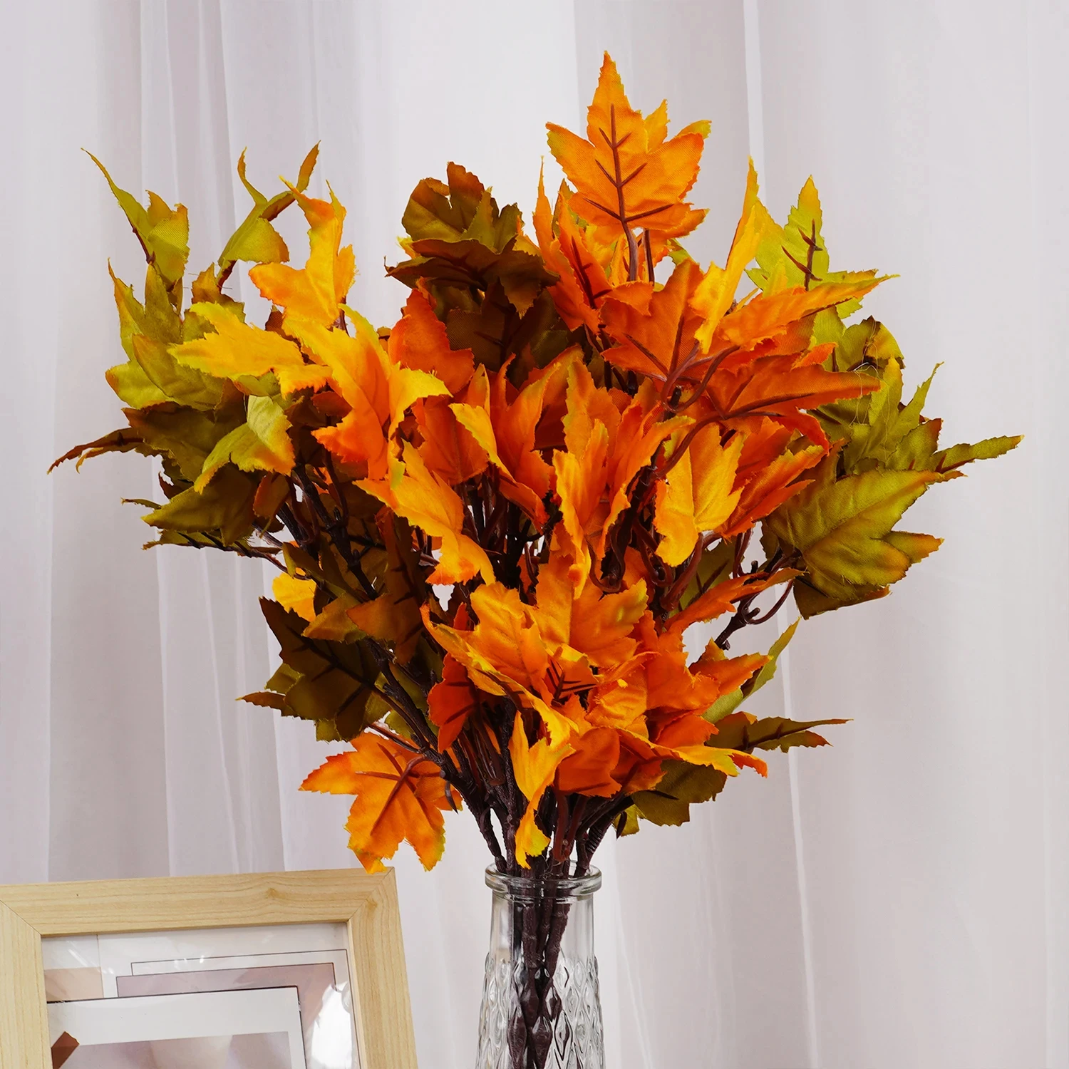 Artificial Maple Leaf Garland - Autumn Harvest & Thanksgiving Décor - Image 3