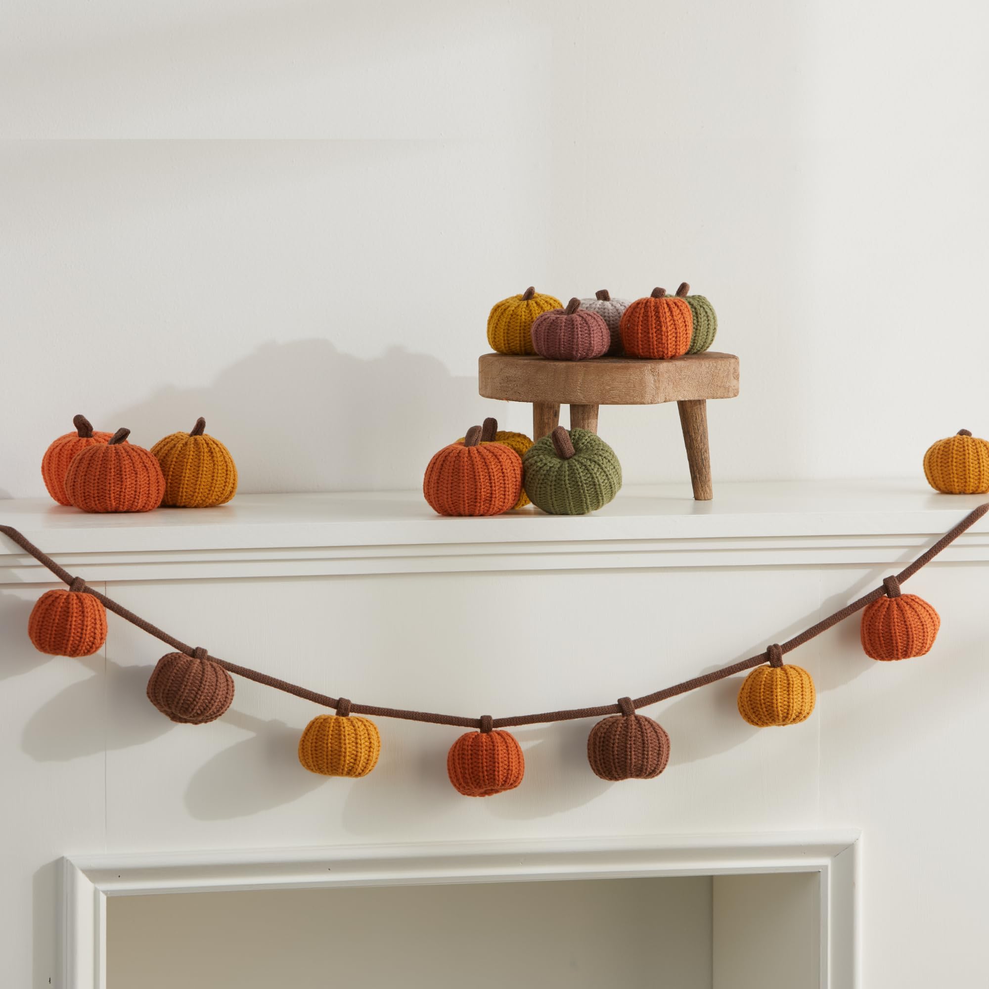 Knit Pumpkin Garland – Cozy Fall Decor Banner - Image 2