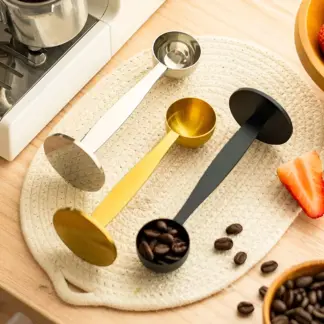 2-in-1 Stainless Steel Coffee & Tea Measuring Spoon with Pressed Bottom