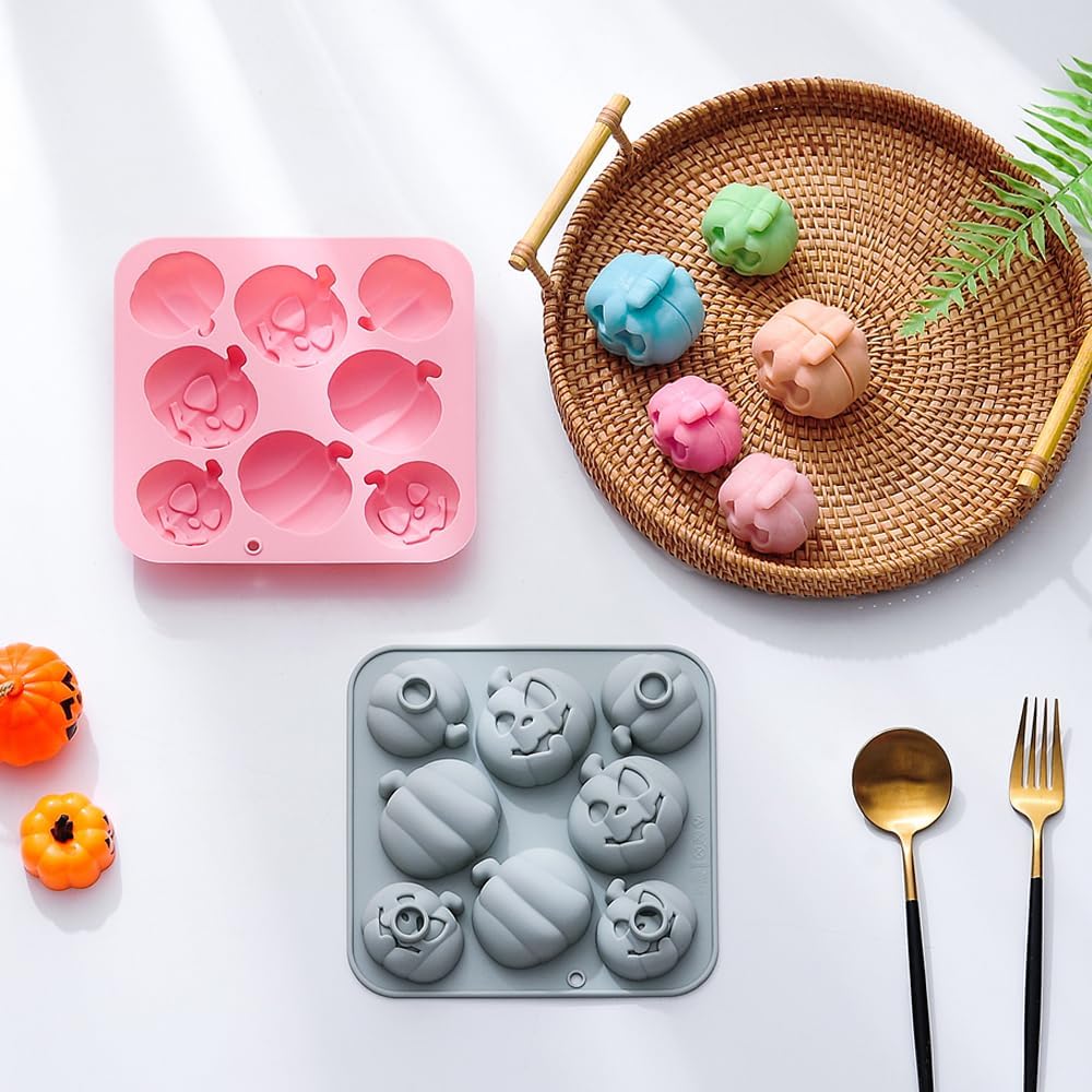 2PCS Pumpkin Silicone Molds for Candles, Desserts & Handmade Soaps - Image 5