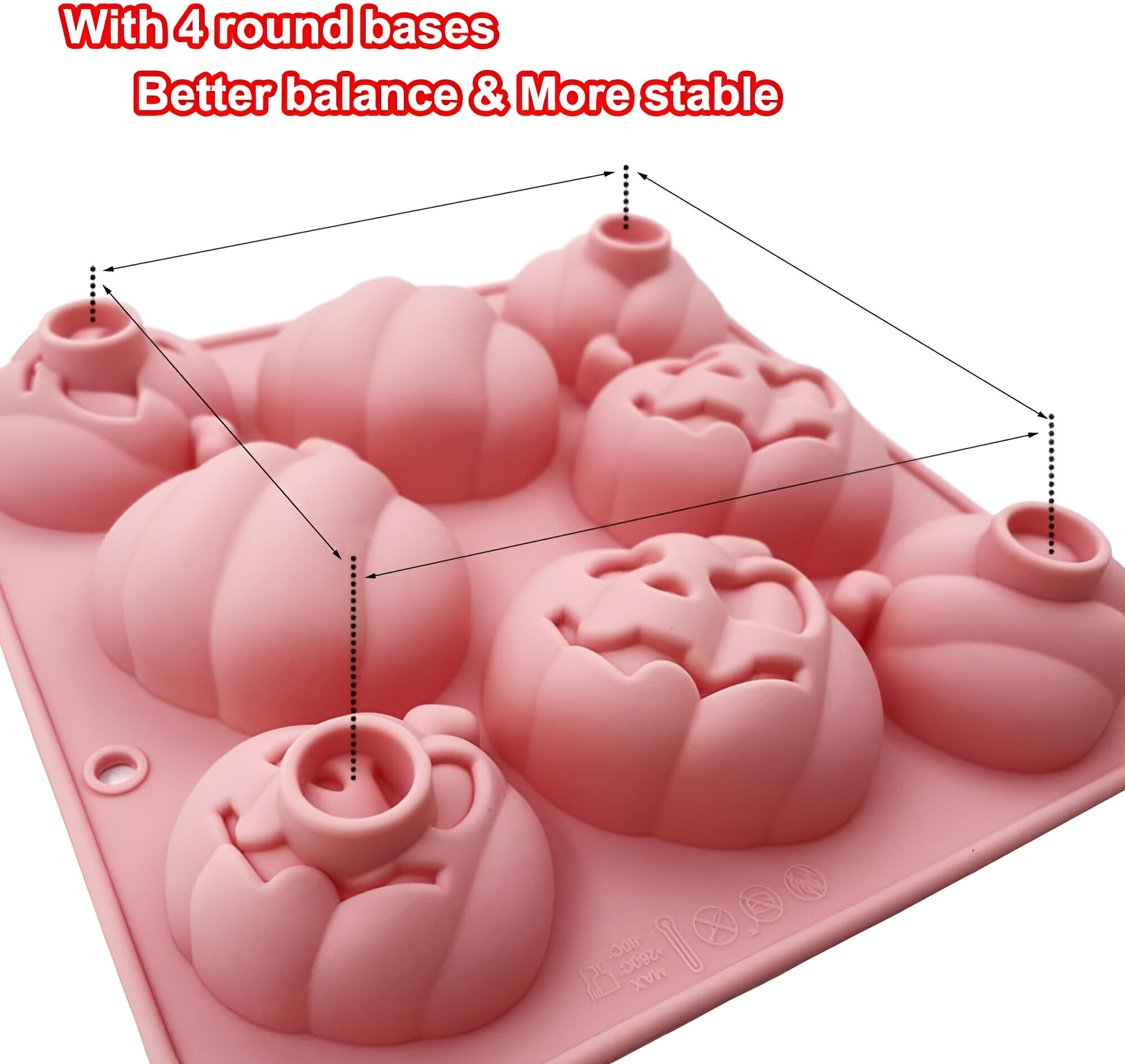 2PCS Pumpkin Silicone Molds for Candles, Desserts & Handmade Soaps - Image 4