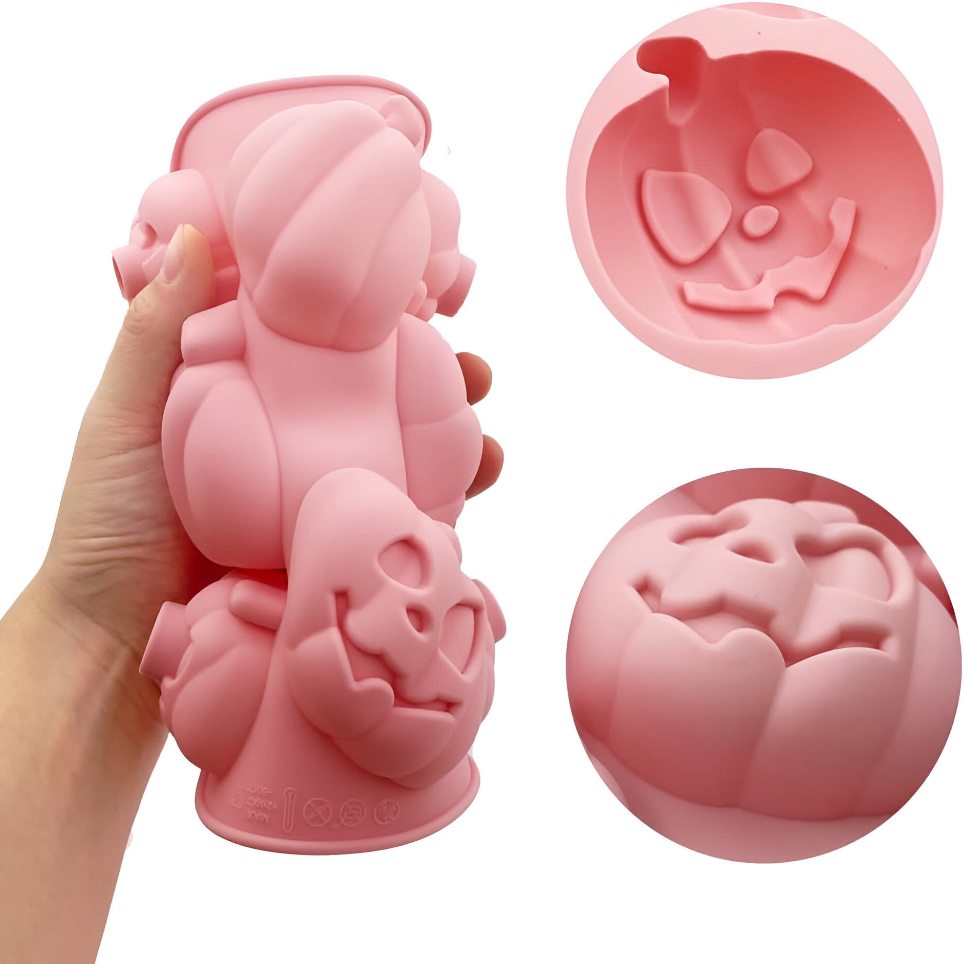2PCS Pumpkin Silicone Molds for Candles, Desserts & Handmade Soaps - Image 6