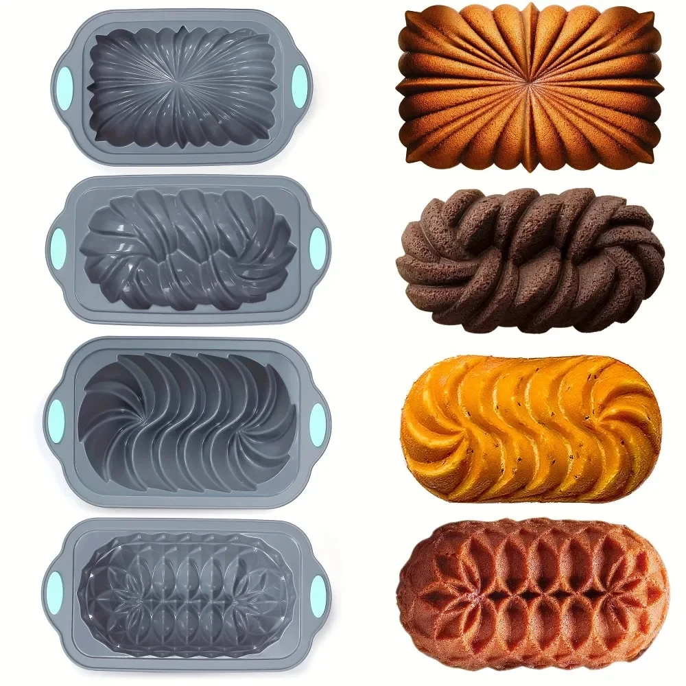 Silicone Lotus Spiral & Braided Cake Moulds – Premium Non-Stick Bakeware