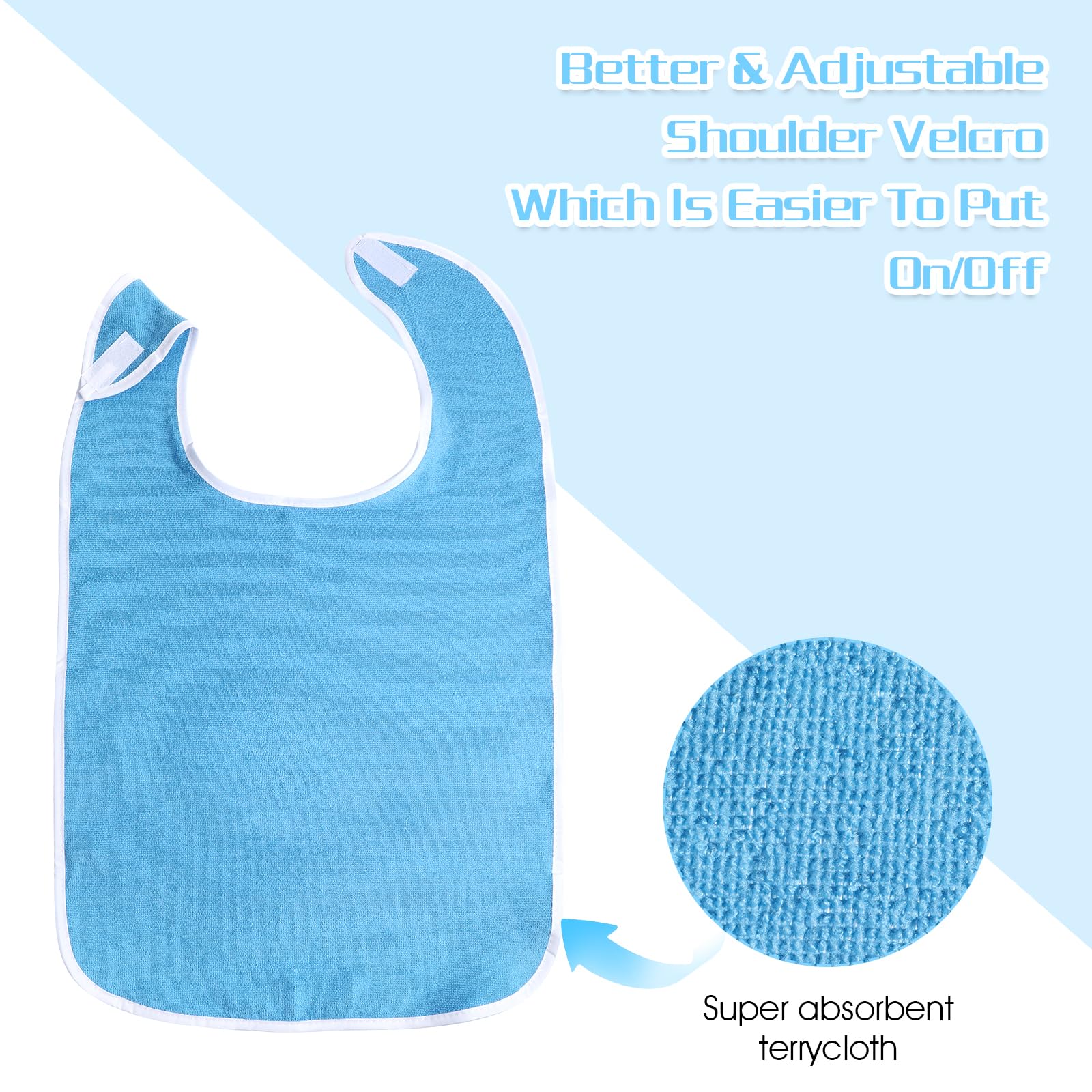 Adjustable Machine Washable Adult Bibs - Image 3
