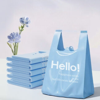 50pcs Leak-Proof Disposable Trash Bags with Handles