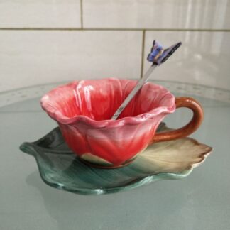 3D Flower Ceramic Coffee Mug
