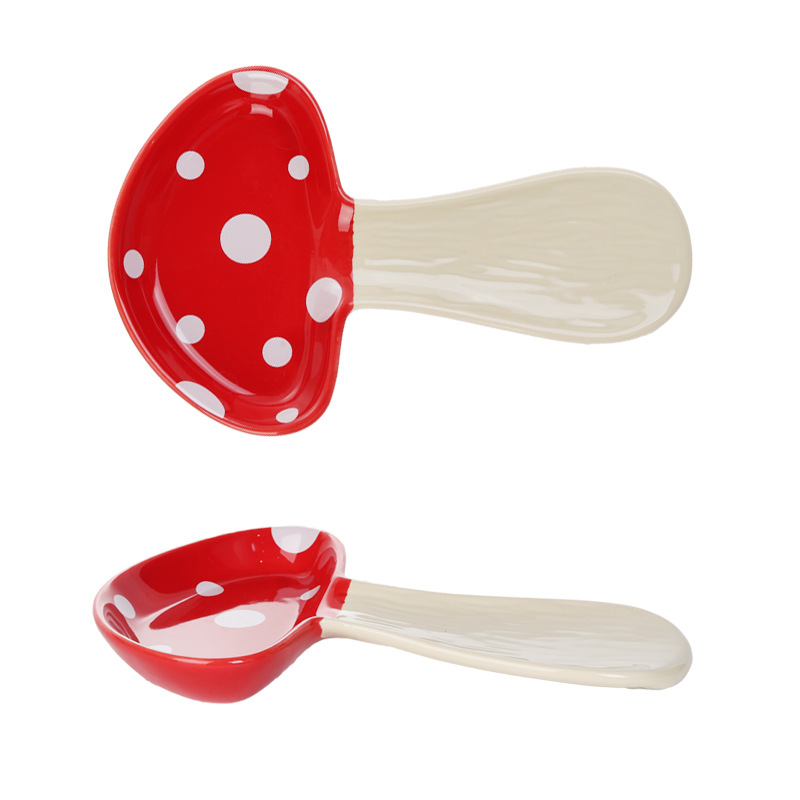 Charming Mushroom Ceramic Spoon & Utensil Holder - Image 8
