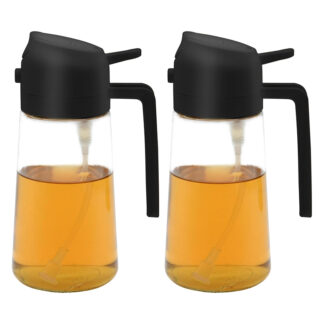 Large Capacity Dual-Use Glass Oil Spray Bottle for Cooking & Pouring – 16oz / 20oz