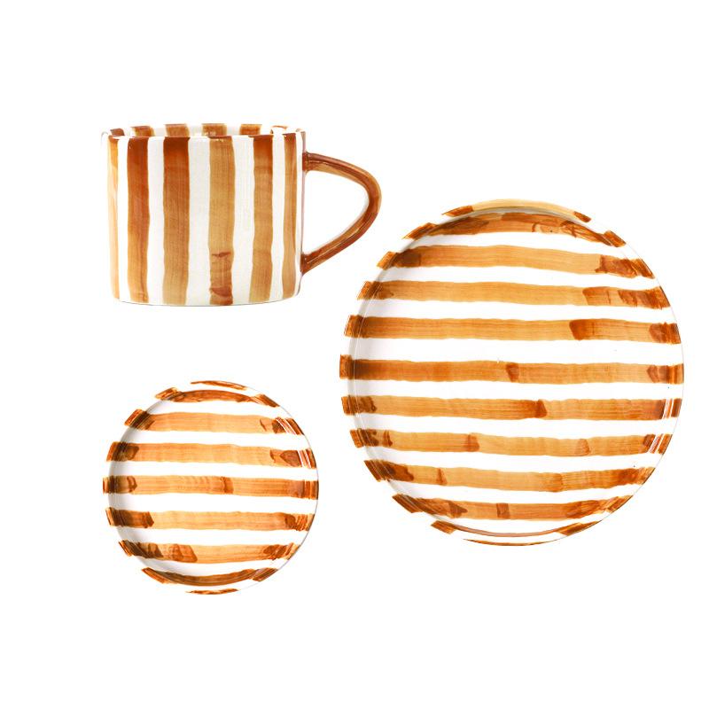 Hand-Painted Ceramic Mug and Plate Set - Image 4