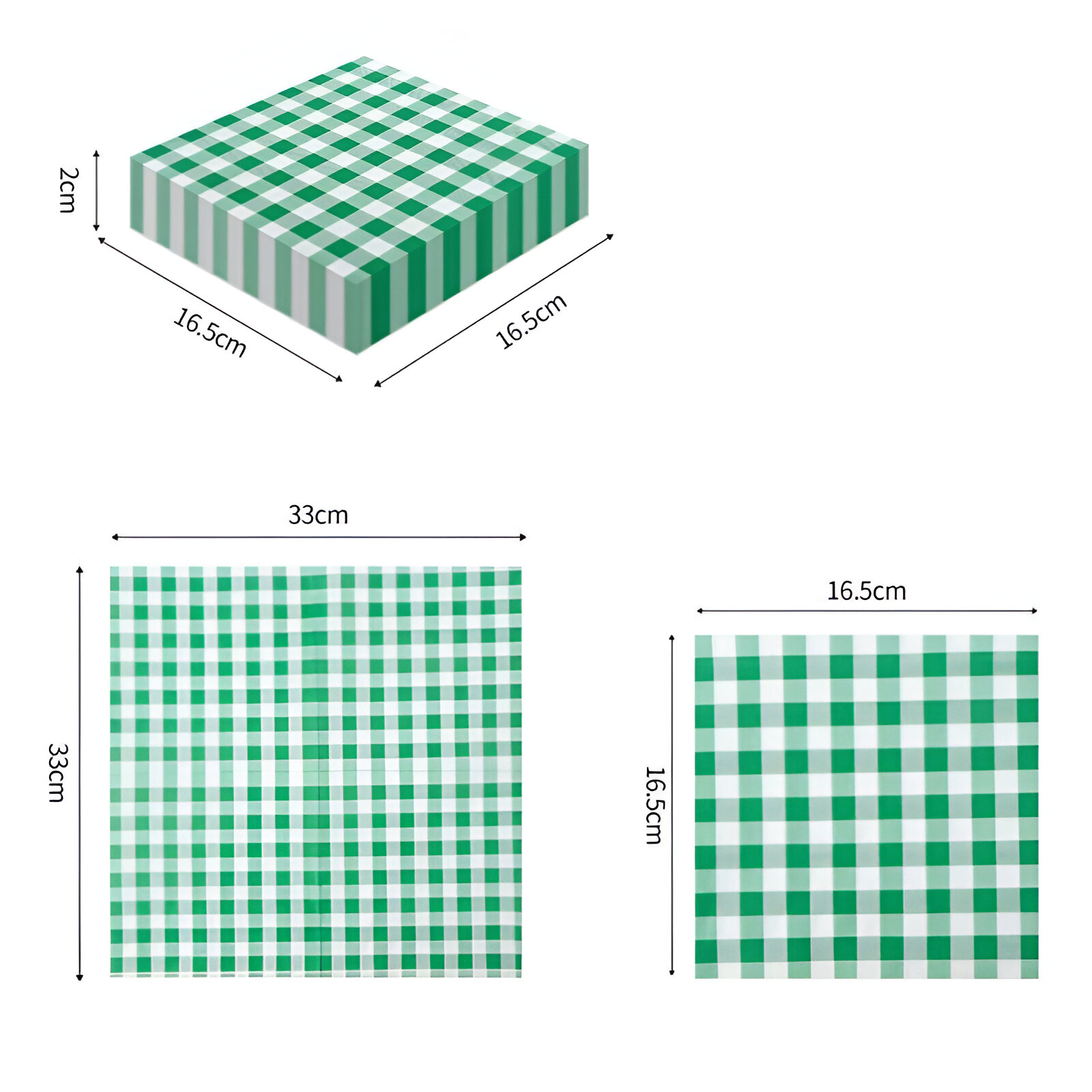 Vibrant Plaid Paper Napkins - Image 5