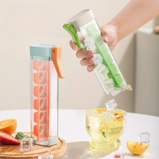 Easy-Press 6-Cavity Mini Ice Cube Tray – One-Handed Operation