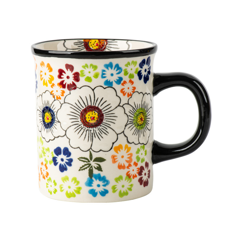 Creative Floral Ceramic Coffee Mug - Image 5