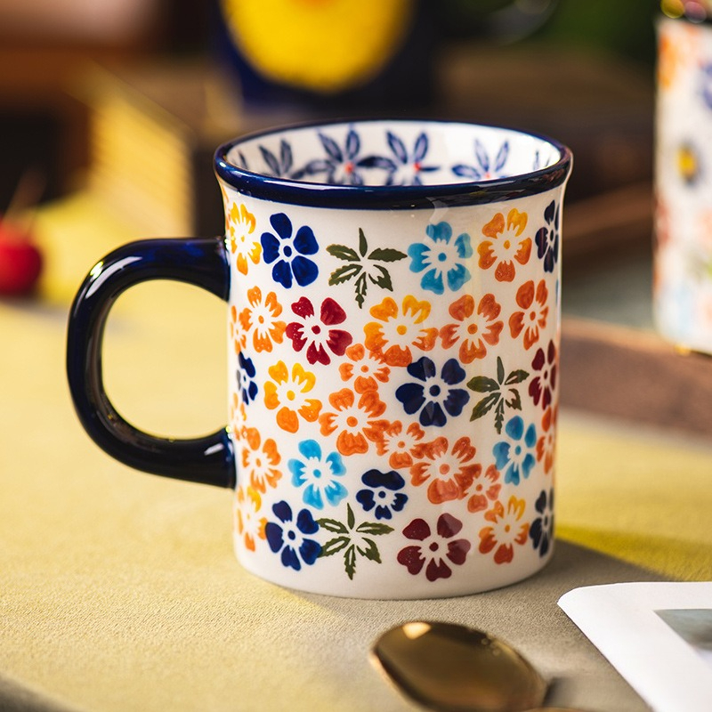 Creative Floral Ceramic Coffee Mug - Image 2