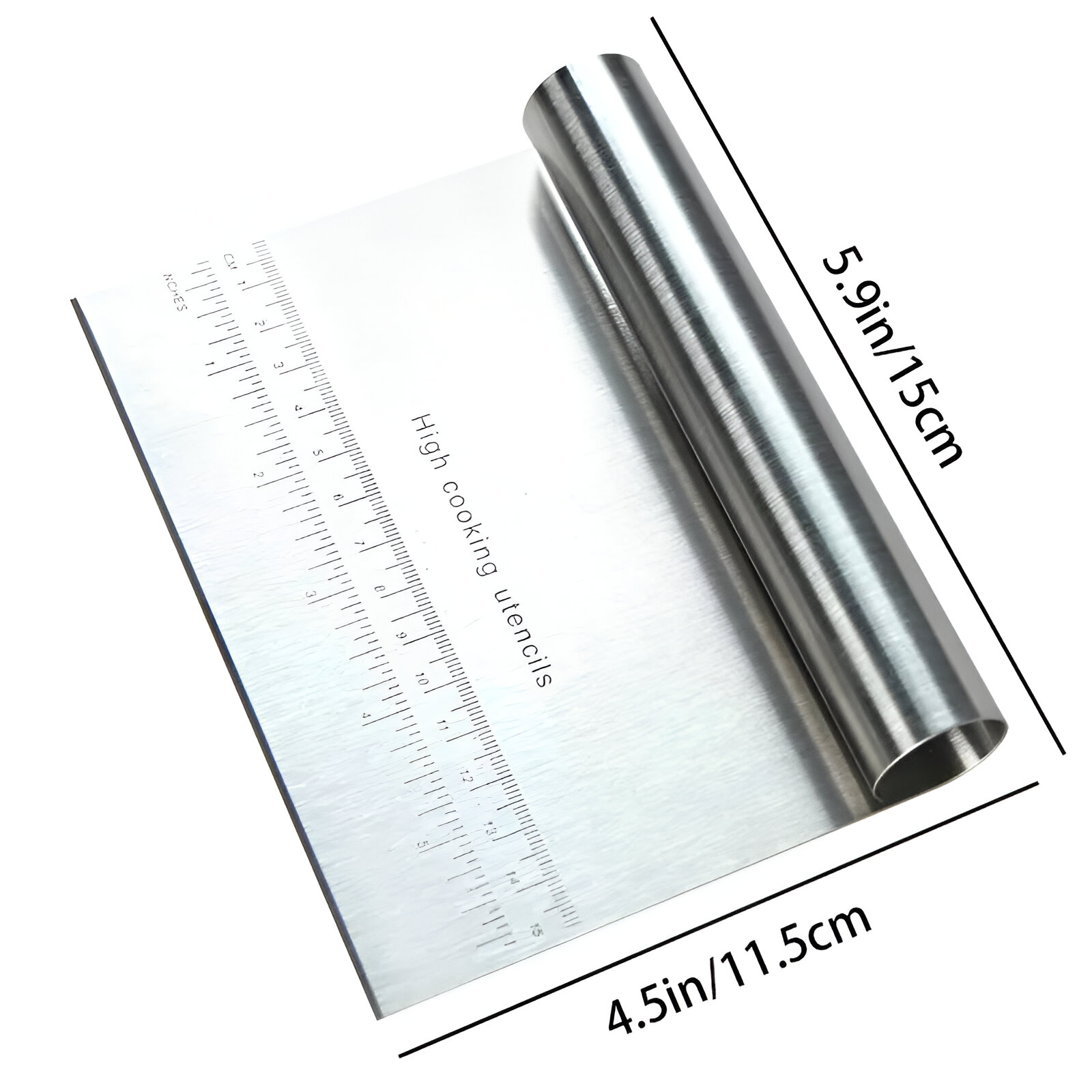 Stainless Steel Dough Scraper & Pastry Cutter – Multi-Purpose Baking Tool - Image 5