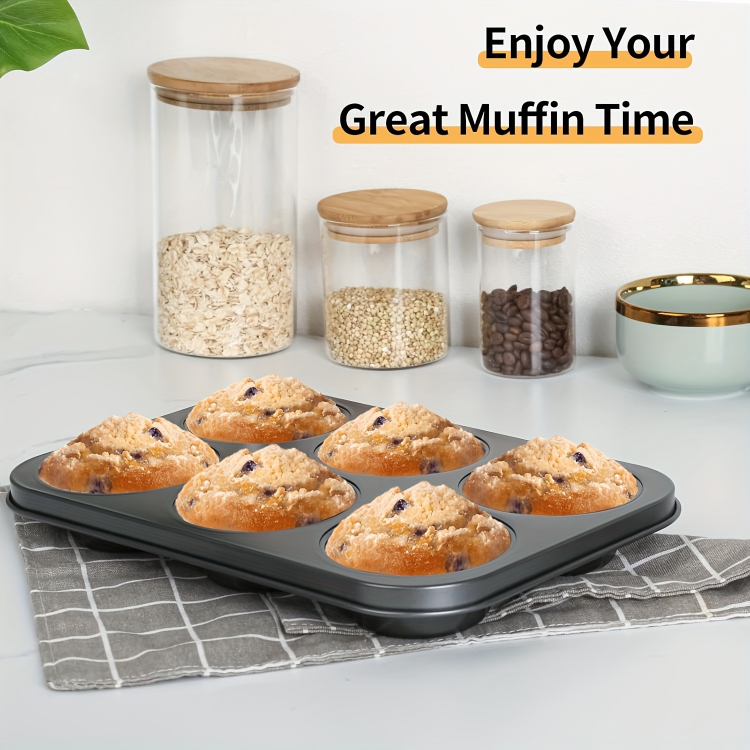 4-Piece Nonstick Carbon Steel Muffin Pan Set - Image 4