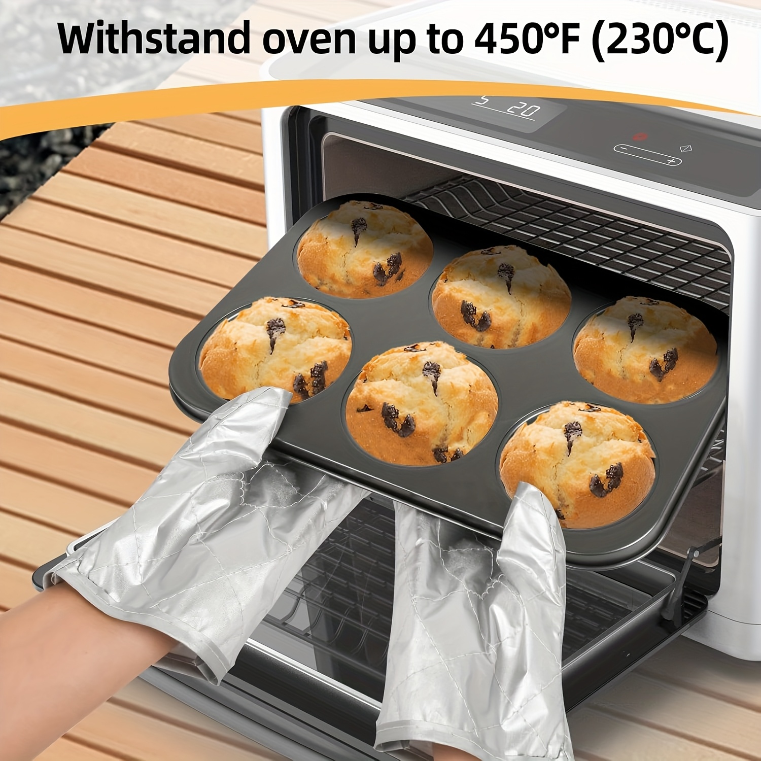4-Piece Nonstick Carbon Steel Muffin Pan Set - Image 5