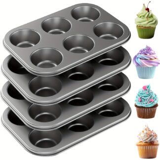 4-Piece Nonstick Carbon Steel Muffin Pan Set