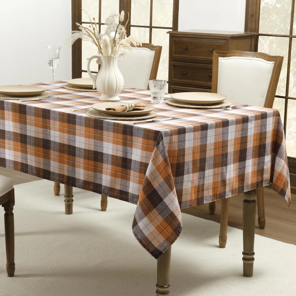 Autumn Plaid Tablecloth for Fall & Thanksgiving Décor - Image 2