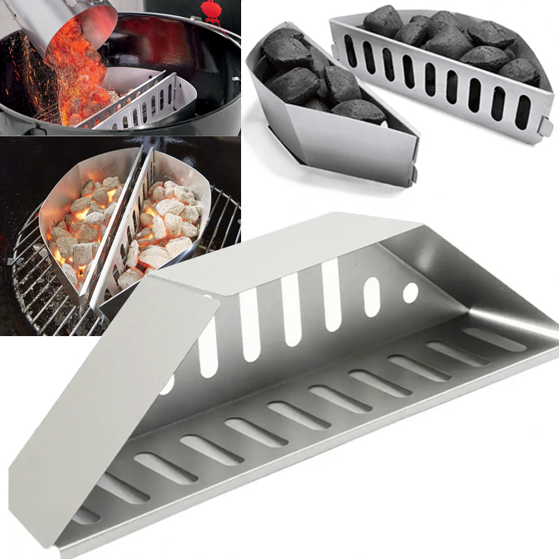 Heat-Resistant Wood Chips & Briquette Holder for BBQ