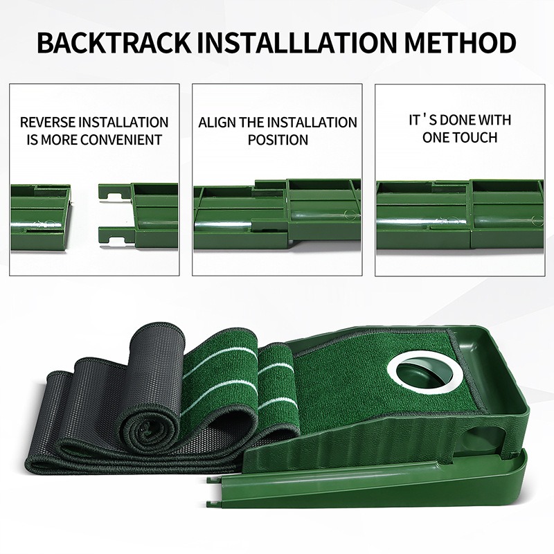 Mini Push Portable Golf Putting Green for Indoor & Outdoor Practice - Image 5