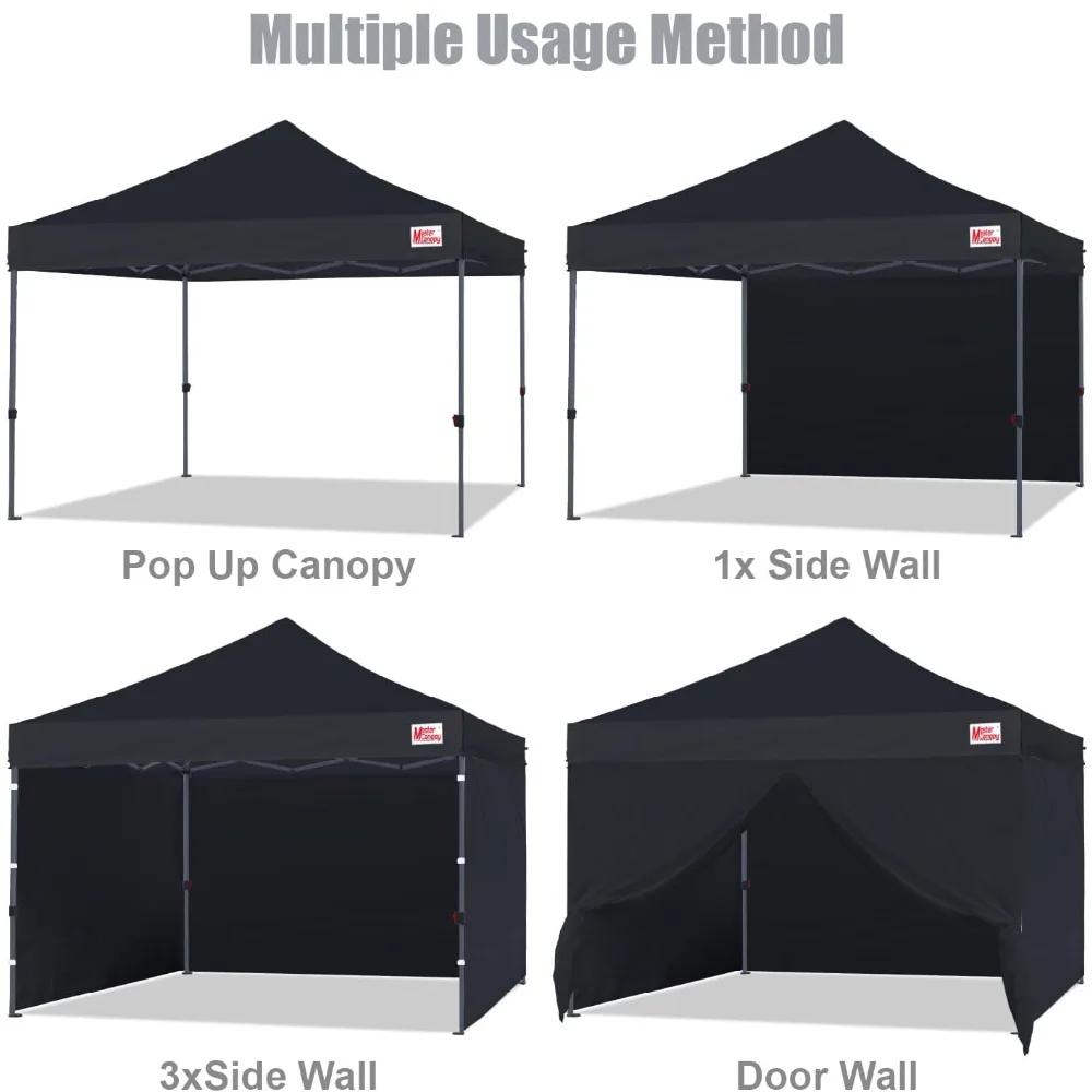 10x10 Heavy Duty Pop-Up Canopy Tent with Sidewalls - Image 3