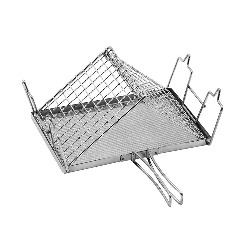 Portable Outdoor BBQ Grill Stand - Folding Stainless Steel Camping Rack - Image 5