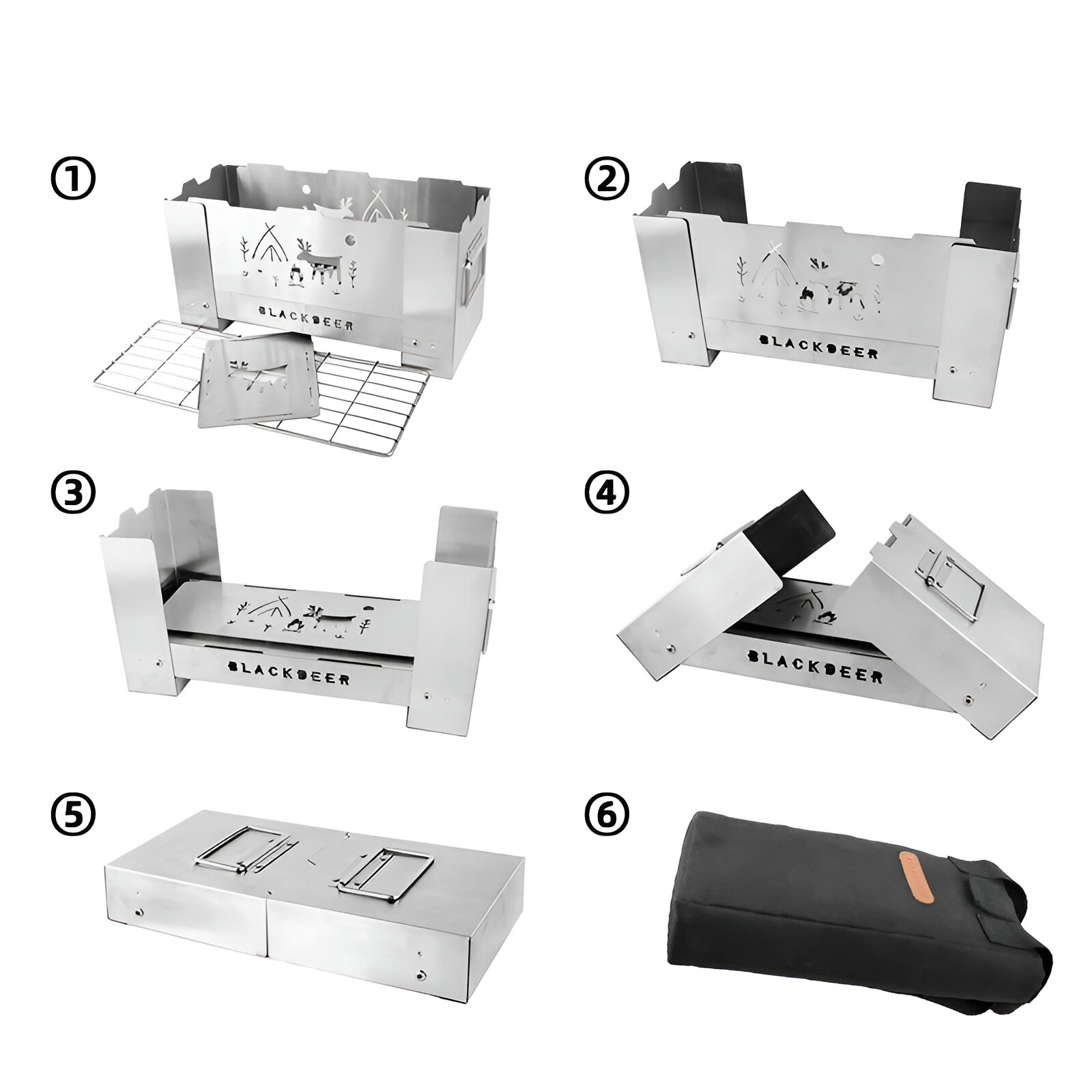 Portable Folding Wood Stove for Outdoor Cooking & Camping - Image 4