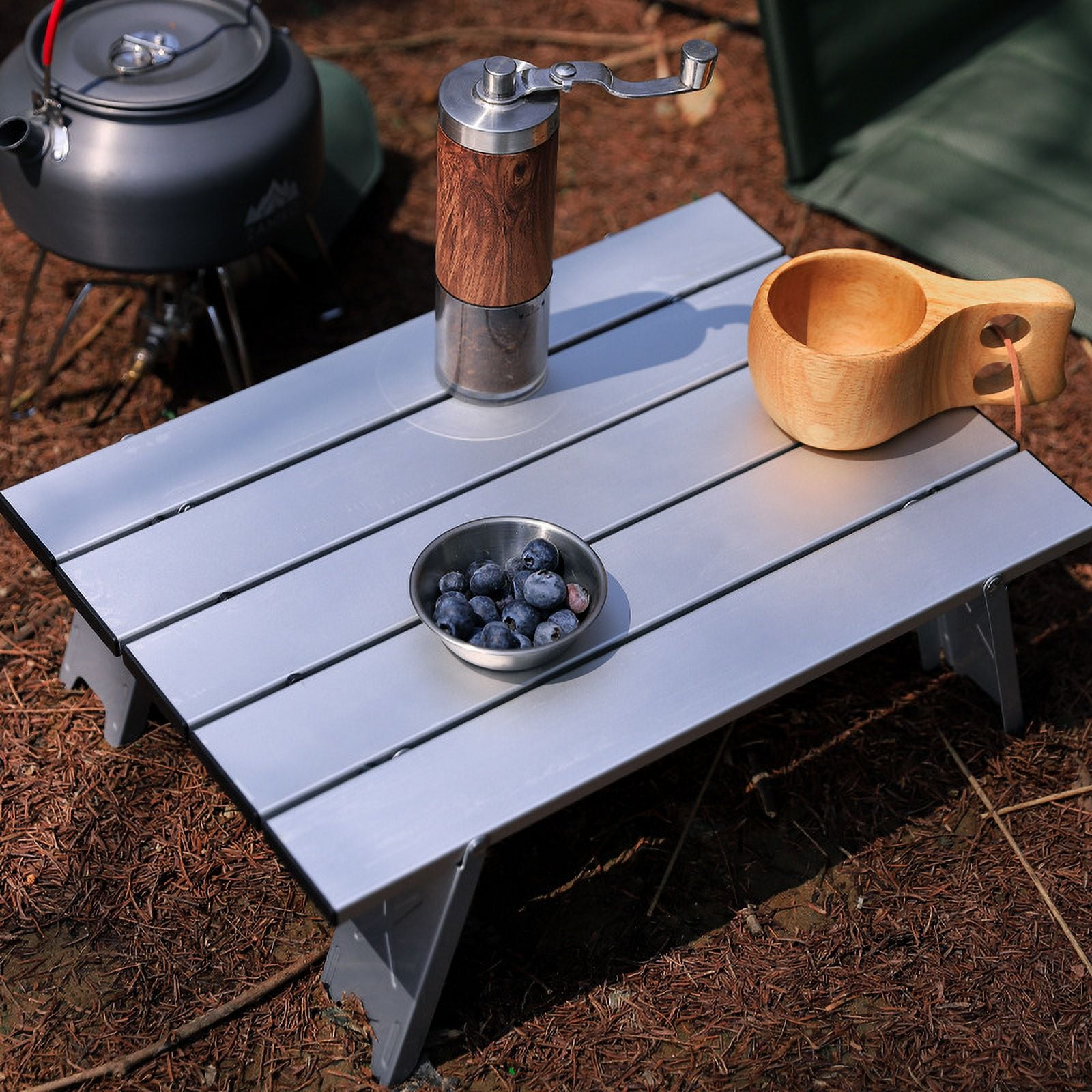 Ultra-Light Folding Aluminum Camping Table - Portable Outdoor Mini Desk - Image 2
