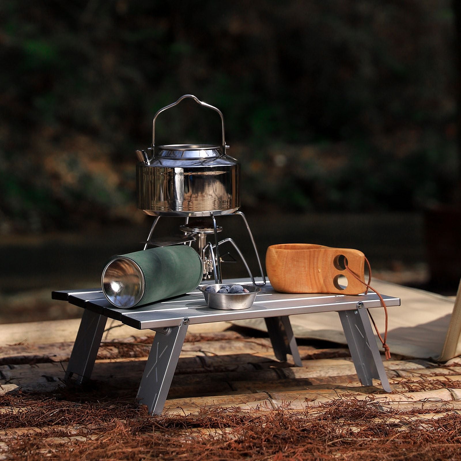 Ultra-Light Folding Aluminum Camping Table - Portable Outdoor Mini Desk