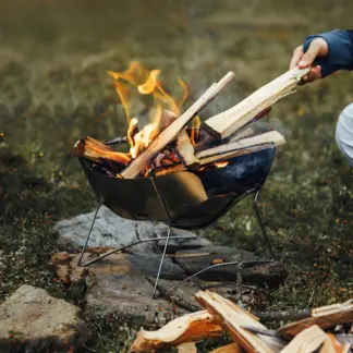 Ultralight Foldable Wood Stove Fire Pit for Camping & Trekking