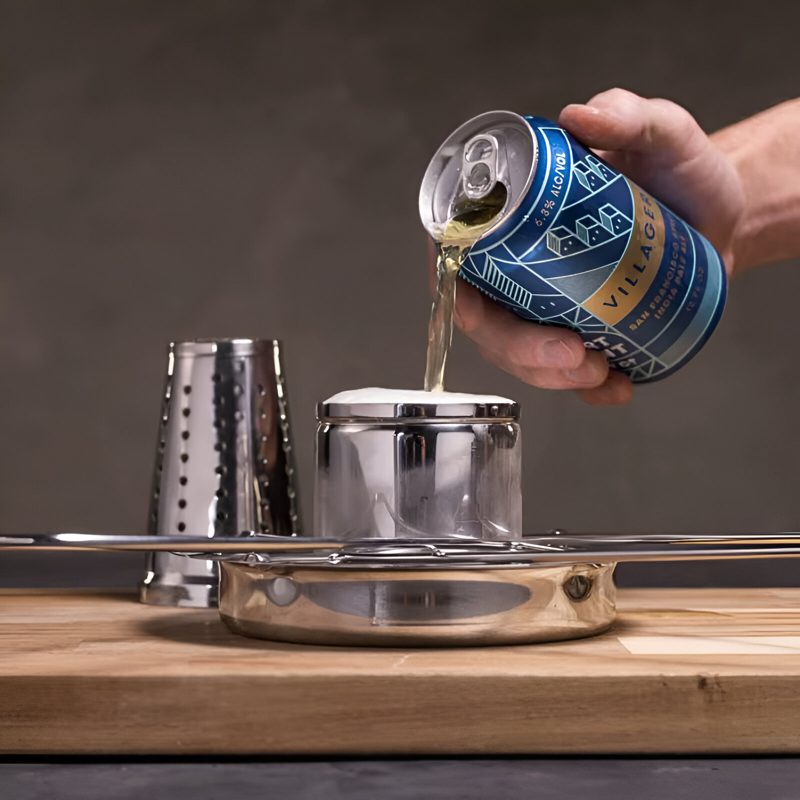 Stainless Steel Beer Can Chicken Roaster Stand with Drip Pan - Image 3