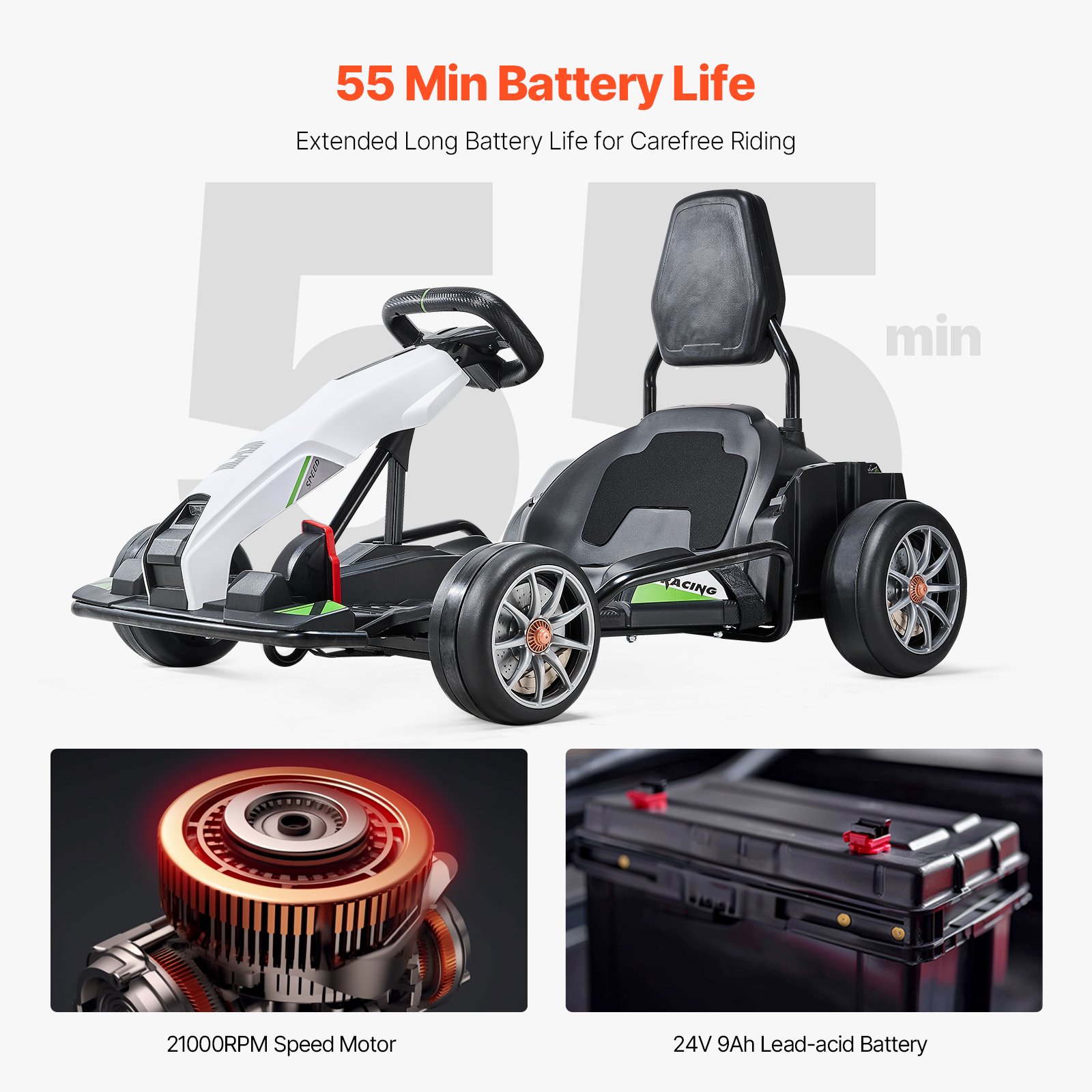 24V Electric Pedal Go Kart - Fun Outdoor Toy for Kids - Image 2