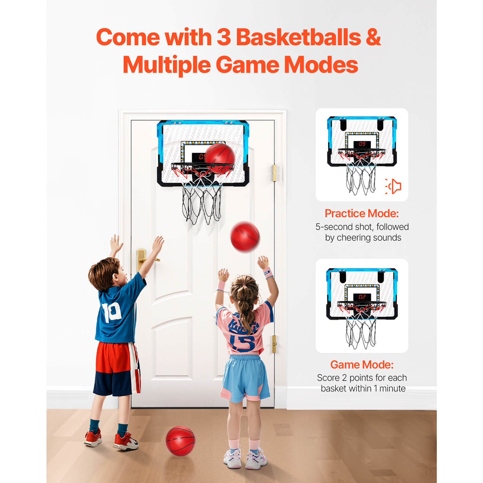 Foldable Basketball Hoop for Kids - Fun Indoor and Outdoor Games - Image 4