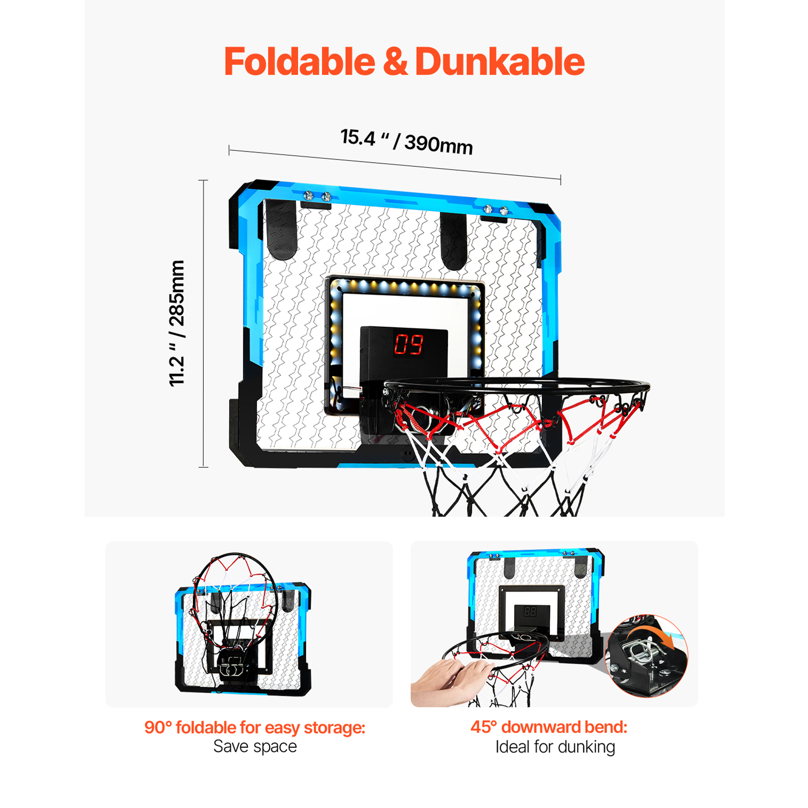 Foldable Basketball Hoop for Kids - Fun Indoor and Outdoor Games - Image 6
